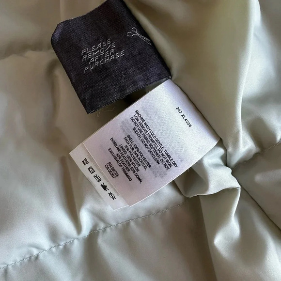 Columbia Down Feather Puffer Vest Women's Ivory Zip Pockets Outdoor. Sz: M. - Picture 11 of 13